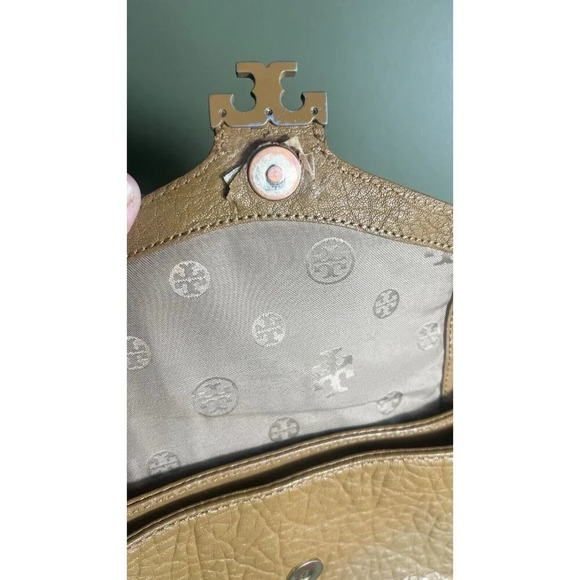 B12 Tory Burch Fleming Tan Leather Convertible Shoulder Bag - Picture 7 of 13